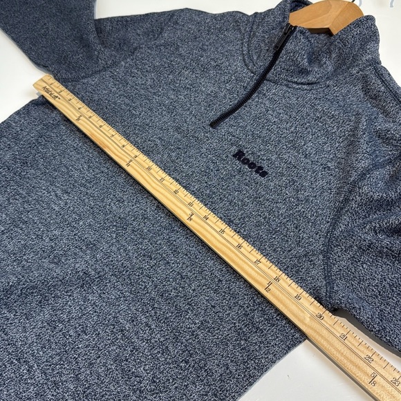 Roots Women's Heathered Blue Zip Up Sweater Size XS - Picture 6 of 8